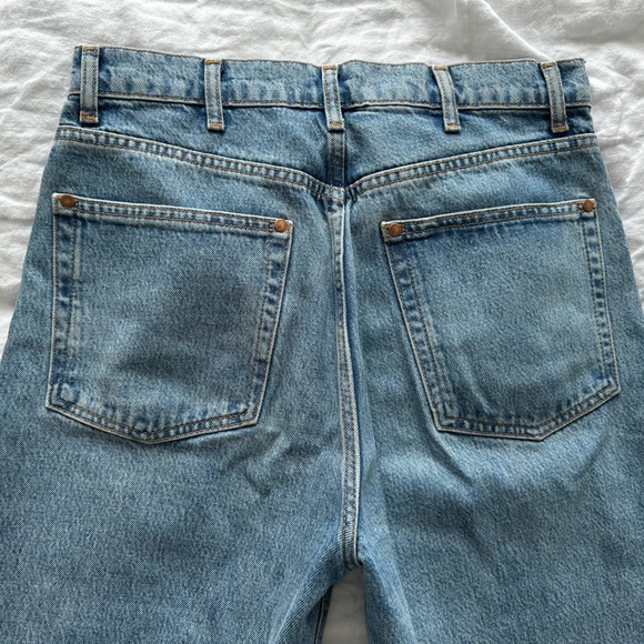 Reformation Clayton Carpenter Patch High Rise Straight Jeans - Picture 6 of 8